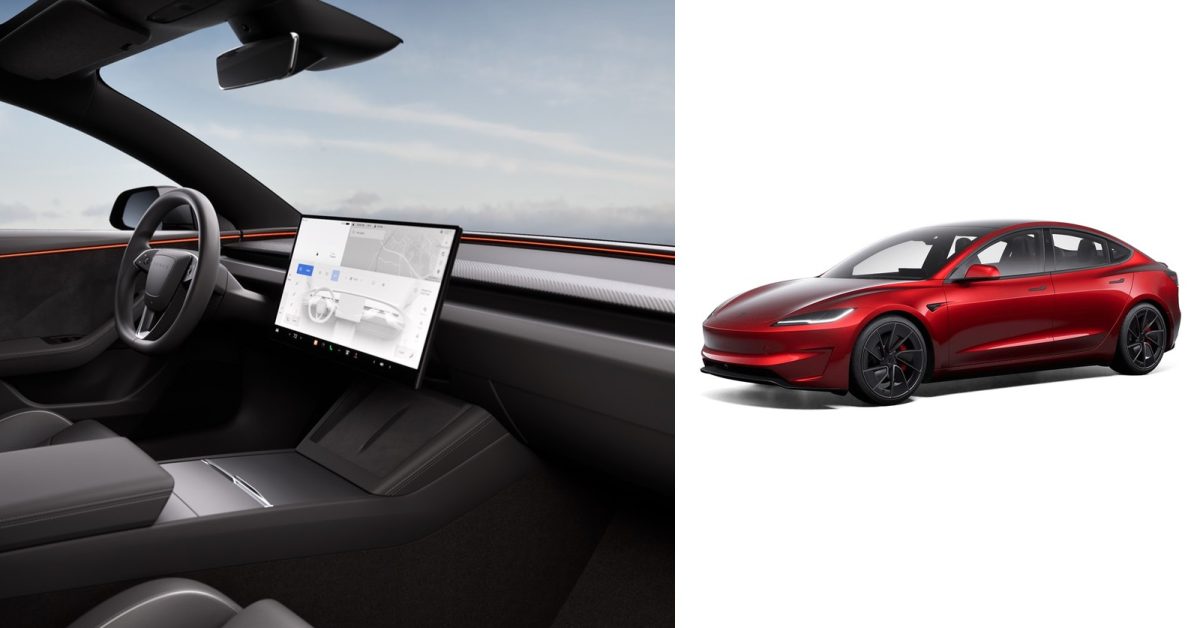 Tesla Model 3 iç mekanında büyük merkezi dokunmatik ekran