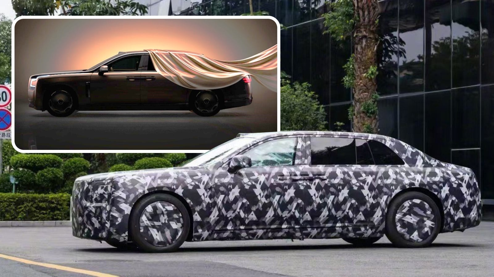 Yangwang Altior lüks elektrikli sedanın Dubai'deki tanıtım öncesi görseli