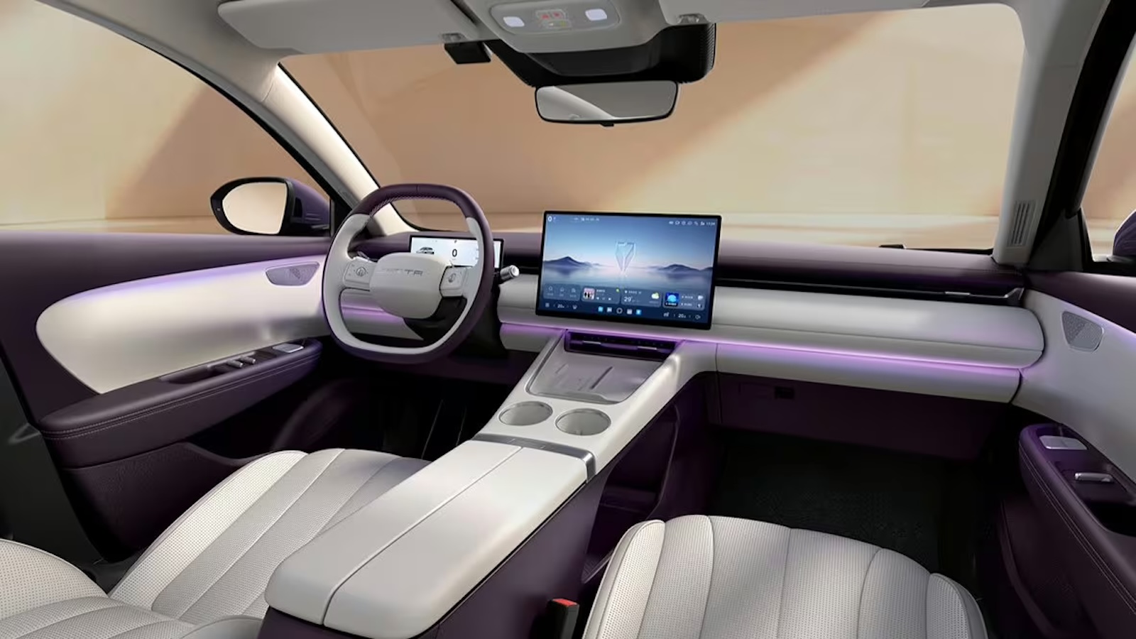 Volkswagen Jetta M6 elektrikli sedan, modern bir şehir ortamında park halinde