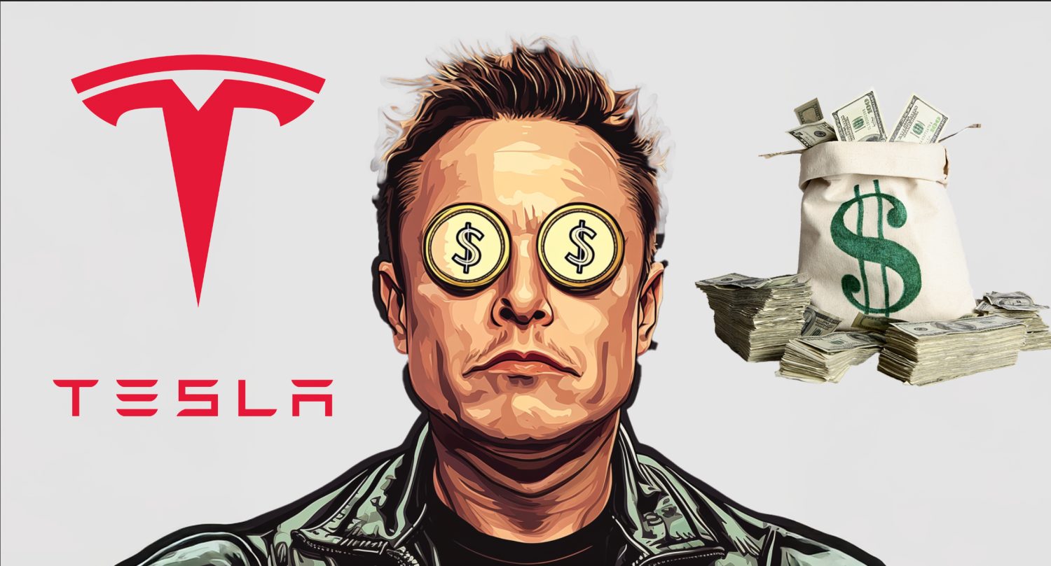 Boş ve loş ışıklı Tesla showroom'u